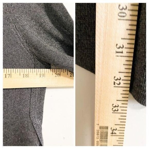 Theory scoop neck gray tunic top with side slits. Size M - Picture 9 of 9